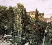 Adolph von Menzel The Palace Garden of Prince Albert oil painting on canvas